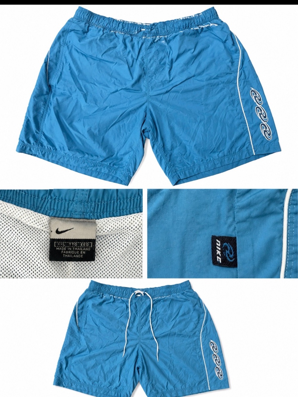 Y2K Vintage Nike Men’s Blue Swim Shorts